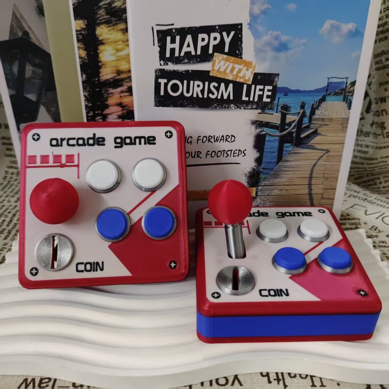 Retro Arcade 3D Printed Switch Panel Decoration with Joystick Switch - Image 1