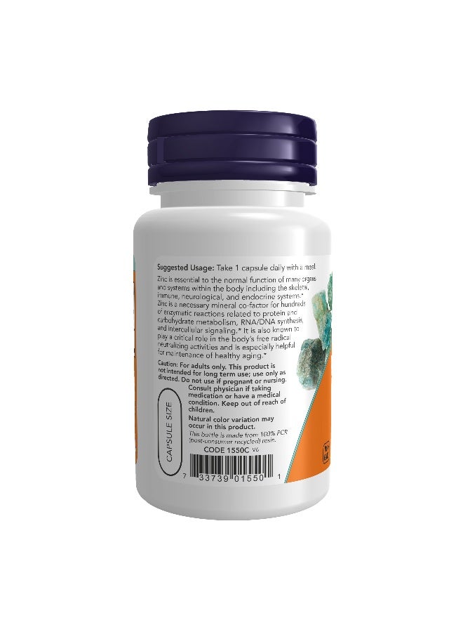 Now Foods Zinc Picolinate 50mg 60 Veg Capsules - Image 3