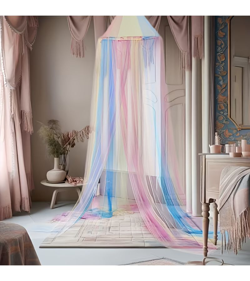 Colorful Rainbow Tulle Mesh Sheer Fabric 28.35 Inch for Tutu Sewing Craft - Image 5