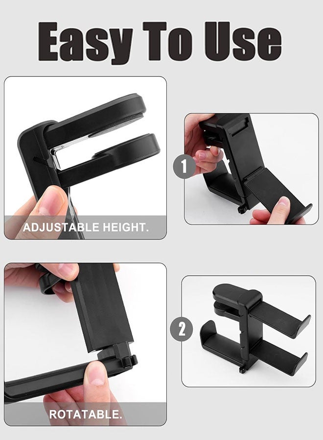 3-in-1 Gaming Headset and Controller Holder, Under Desk Mount with Adjustable Clamp, Rotating Hook, 2 Controller Holders for Gaming Equipment Desk Accessories - Image 3