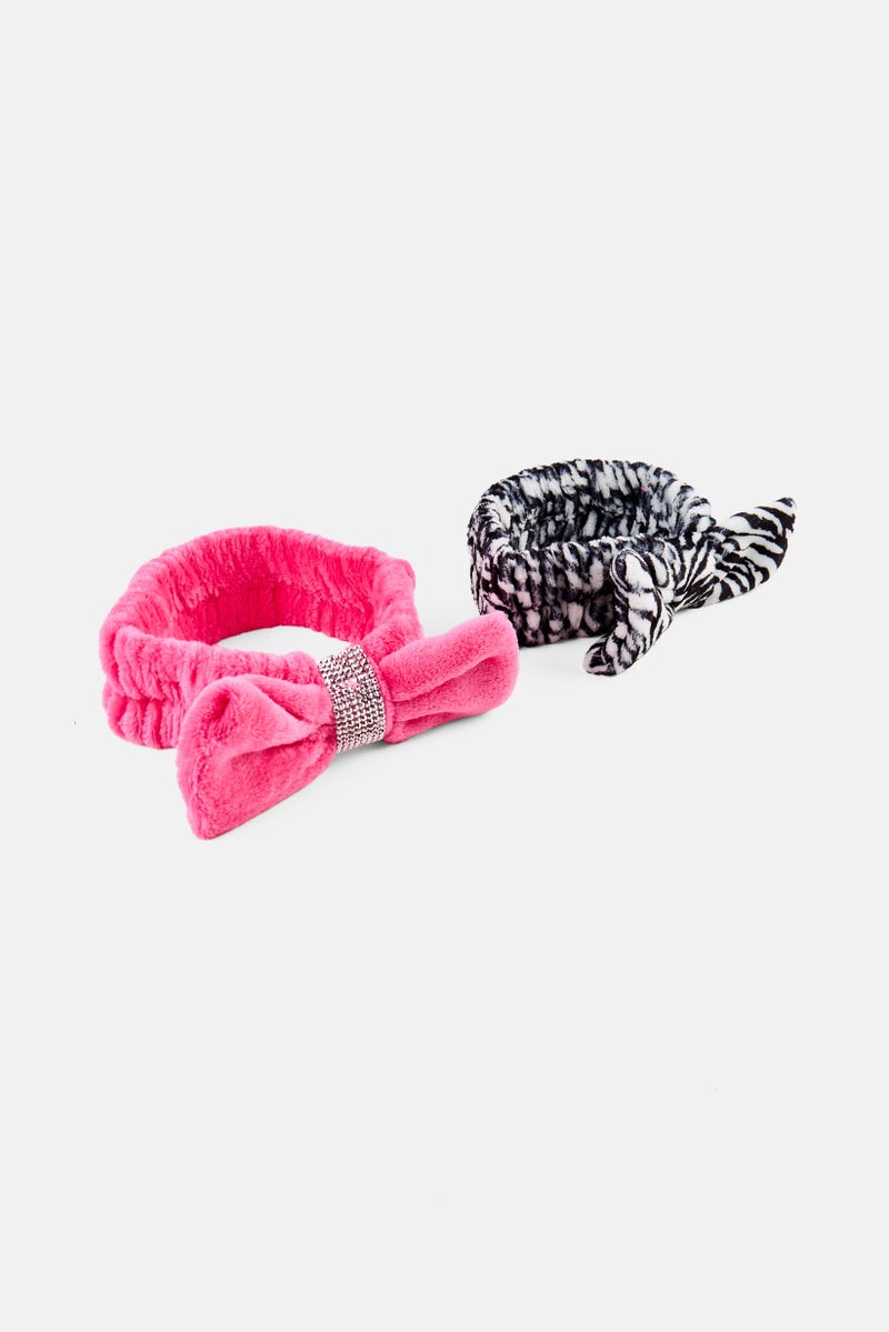 Betsey Johnson 2 Pieces Spa Headband, Multicolor - Image 3