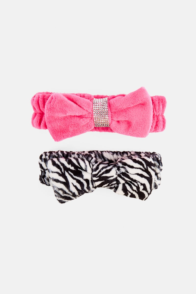 Betsey Johnson 2 Pieces Spa Headband, Multicolor - Image 2