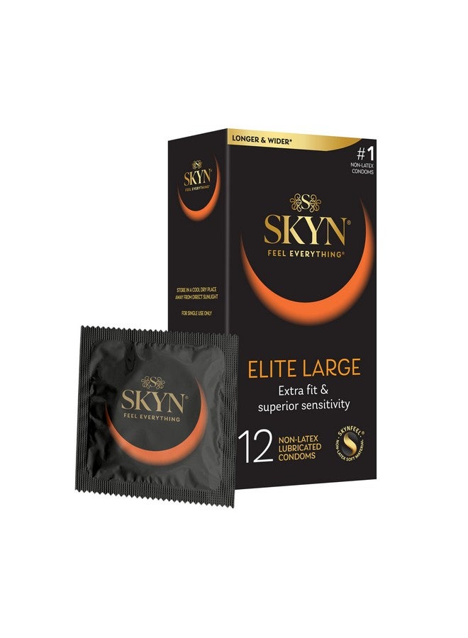 LifeStyles كوندوم SKYN إلت كبير غير لاتكس مزلق، 12 قطعة، كوندوم مزلق مريح وسلس، مختبر ثلاث مرات (عبوة من 1) - Image 1