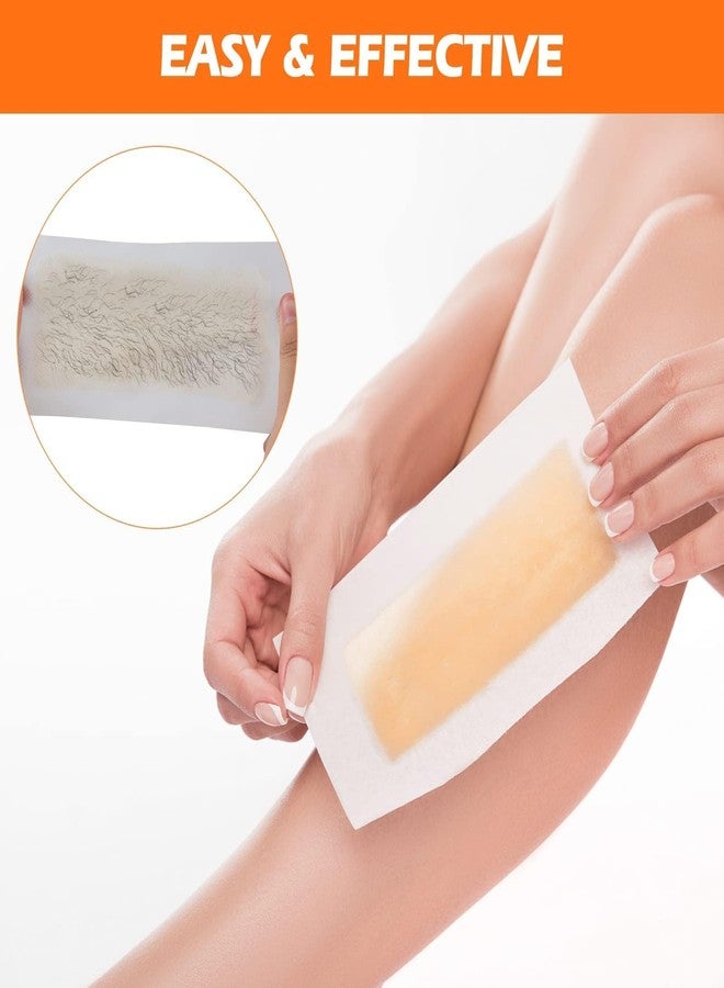 Charmonic Wax Strips 100 Count, Hair Removal Waxing Strips, Hair Remover Waxing Kit for Body & Face, At Home Waxing Kit for Eyebrow Leg Facial Bikini Hair Removal for Women - Image 4