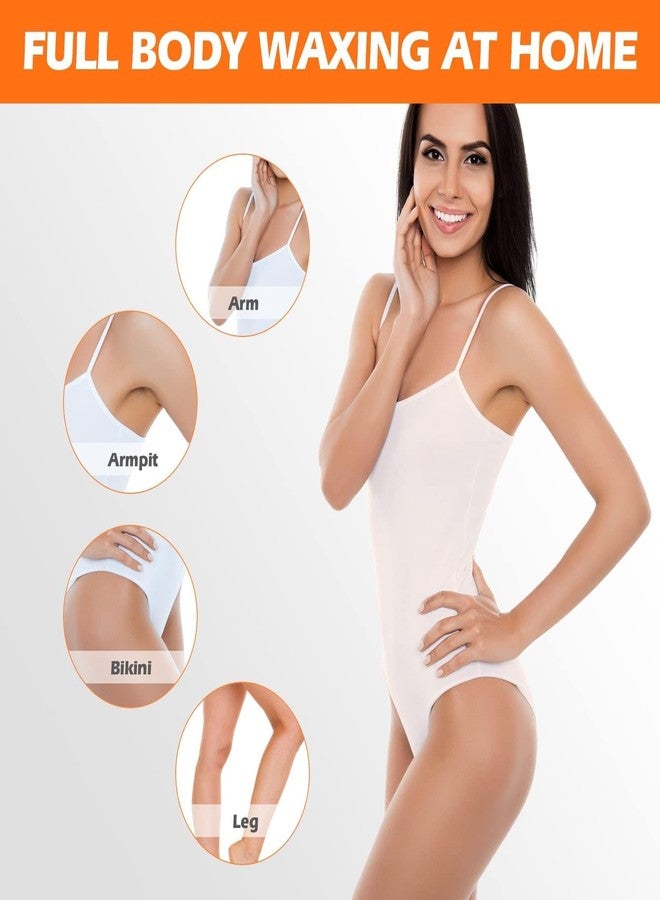 Charmonic Wax Strips 100 Count, Hair Removal Waxing Strips, Hair Remover Waxing Kit for Body & Face, At Home Waxing Kit for Eyebrow Leg Facial Bikini Hair Removal for Women - Image 3
