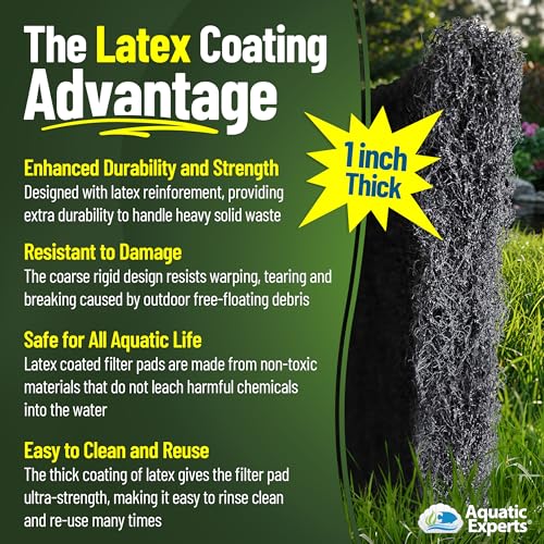 Aquatic Experts Classic Koi Pond Filter Pad COARSE – Bulk Roll Pond Filter Media, Rigid Ultra-Durable Latex Coated Fish Pond Filter Material US (12" x 72", Coarse (Black)) - Image 5