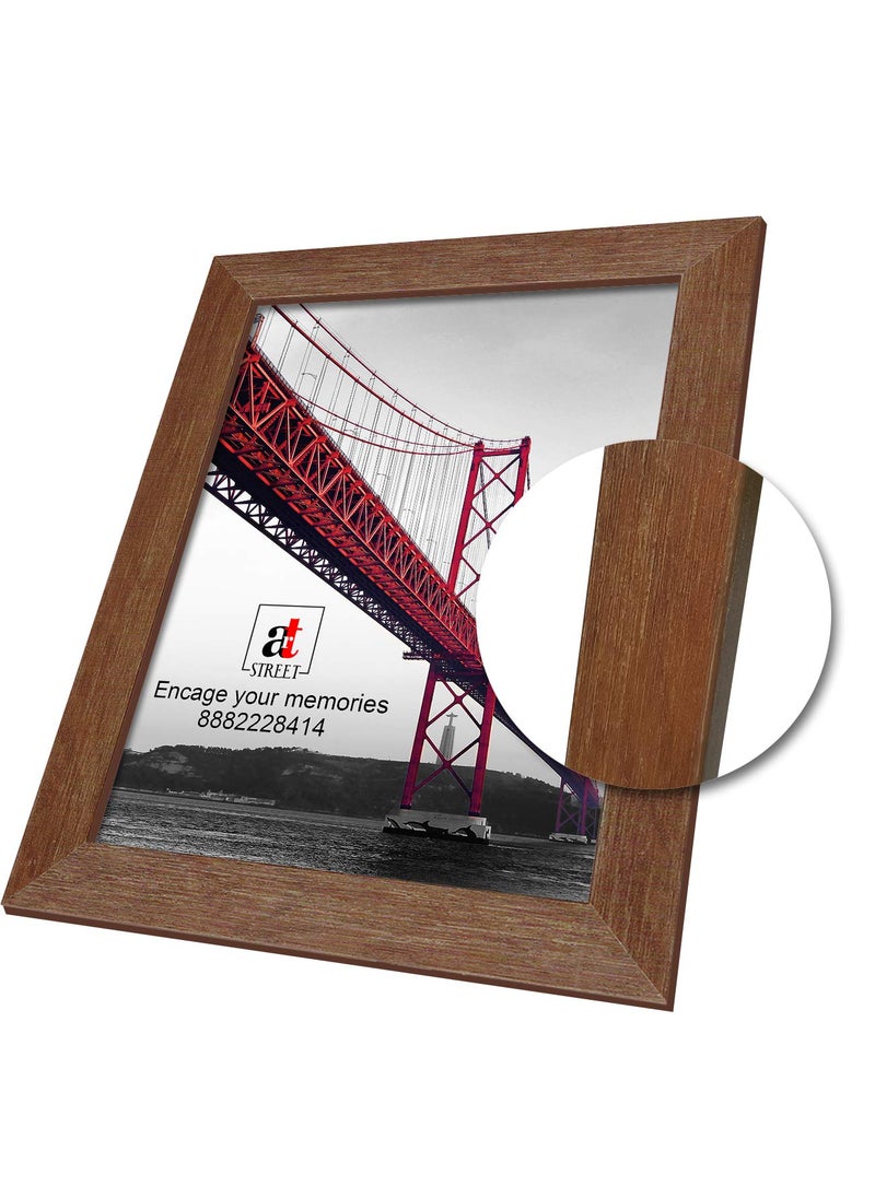 Art Street Art Street Photo Frame For Wall Set Wall Hanging Picture, Photo Frame For Home and Office Decoration (Set of 3, 5x5 Inch - Brown)  - Image 4