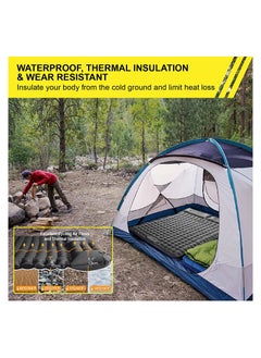 Generic Double Sleeping Pad for Camping Inflatable 2 Person Sleeping Mat with Built-in Pump, Foot Press Ultralight Extra Thick Camping Mat with Pillow for Backpacking/Traveling/Hiking, Durable and Waterproof  - Image 2
