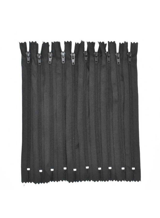 ريناشد 100 قطعة من سحابات النايلون الملفوفة مقاس 9 بوصات من Renashed بكميات كبيرة للخياطين والخياطة والحرف اليدوية (أسود) - Image 1