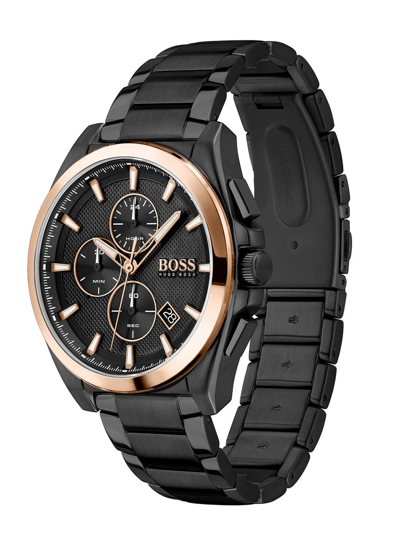 HUGO BOSS HUGO BOSS ROUND CHRONOGRAPH MEN'S BLACK CASE WATCH - 1513885  - Image 1