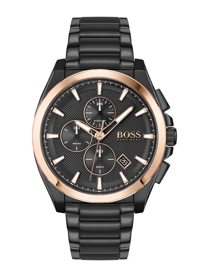 HUGO BOSS HUGO BOSS ROUND CHRONOGRAPH MEN'S BLACK CASE WATCH - 1513885  - Image 2