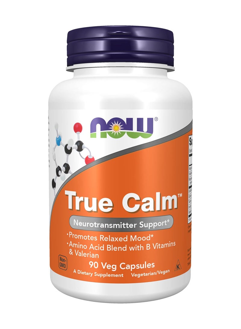 Now Foods True Calm Neurotransmitter Support* 90 Veg Capsules - Image 1