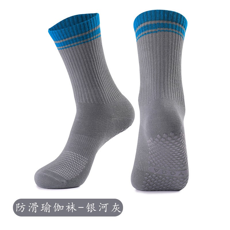 Generic Strap Yoga Socks Non-slip Professional Womens Medium Pilates Socks Short Towel Bottom Fitness Sports Floor Socks X83 Milky Way Grey [Professional Yoga Socks]]