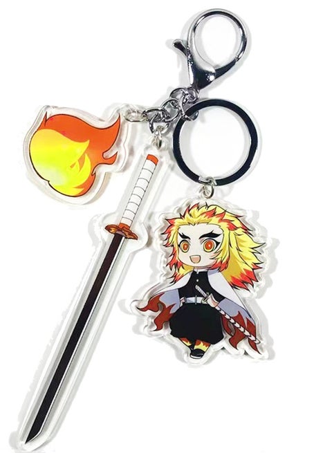 Rengoku Kyoujurou - "Rengoku Flame Hashira Keychain: Blazing Lion Heart Charm"