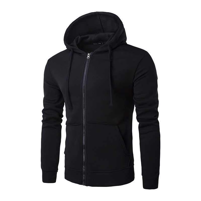 Mens Warm Sweat 2023 Hooded Zipper Sweat Mens Slim-fit Sports Leisure Sweat Mens Support Print Logo Gray - Image 4