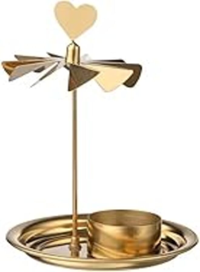 Digital Shoppy VINTERFINT Tealight Holder, Gold, 17 cm (7 ")