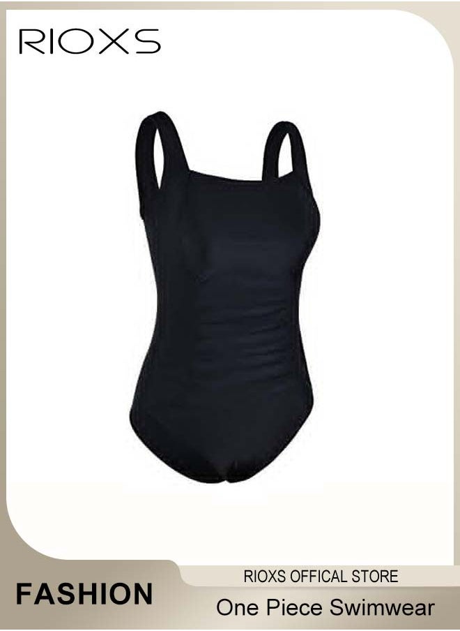 RIOXS Women's One Piece Swimwear Push Up Padded Tummy Control Bikini Swimsuit Bathing Suit  - Image 2
