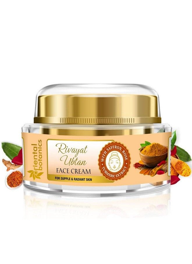 StBotanica - Oriental Botanics Rivayat Ubtan Face Cream 50 G ; Infused With Traditional Ubtan Ingredients For Naturally Glowing & Nourished Skin ; No Parabens & Sulphates ; Cruelty Free & Vegan - Image 1