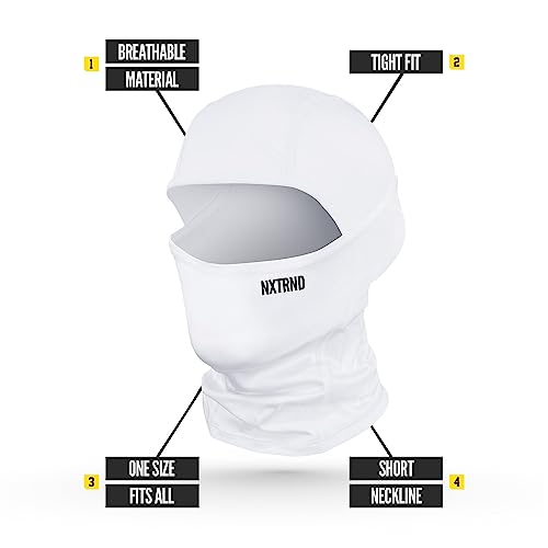 NXT NXTRND Nxtrnd Football Ski Mask, Shiesty Mask, Cooling Sports Balaclava (White) - Image 2