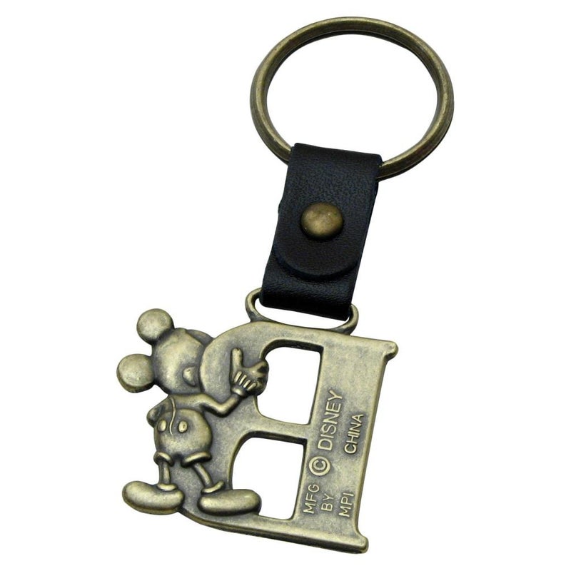 Disney Mickey Mouse Letter B Brass Key Chain  - Image 2