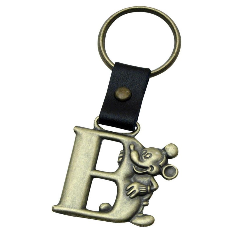 Disney Mickey Mouse Letter B Brass Key Chain  - Image 1