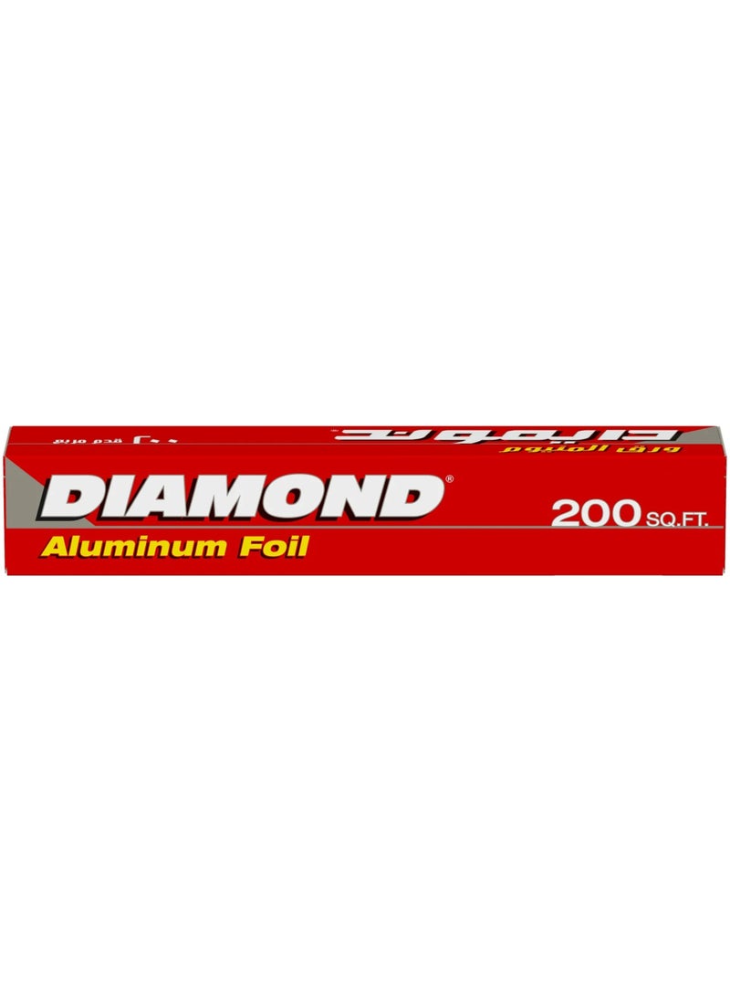 رقائق ألومنيوم ماسية الشكل، مقاس 60.9 متر × 30.4 سم، تغطي مساحة 200 قدم مربع، قطعة واحدة
