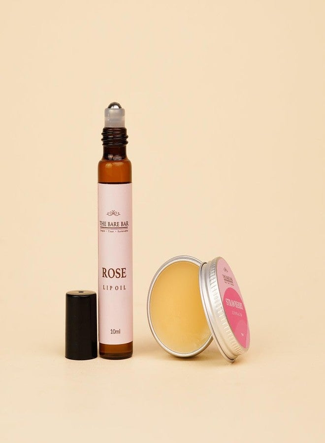 The Bare Bar Strawberry & Rose Lip Care Duo | Soft & Hydrated | Pack of 2 - Image 2