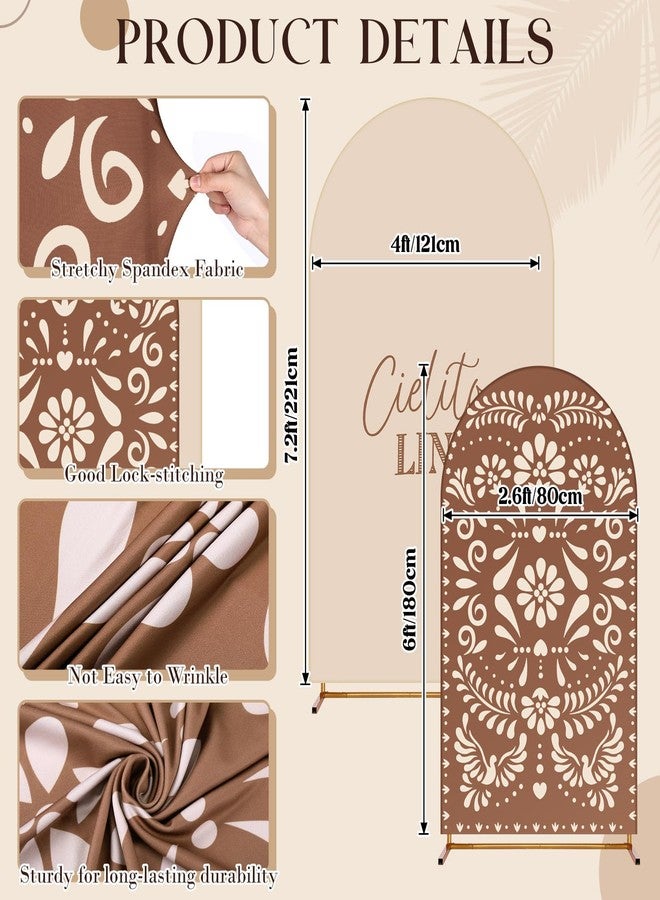Mindsoft 2 Pcs Mexican Arch Backdrop Cover 6ft and 7.2ft Spandex Cielito Lindo Arch Stand Cover Cielito Lindo Party Decoration for Baby Show Birthday Wedding Bridal Shower Party Decorations - Image 3