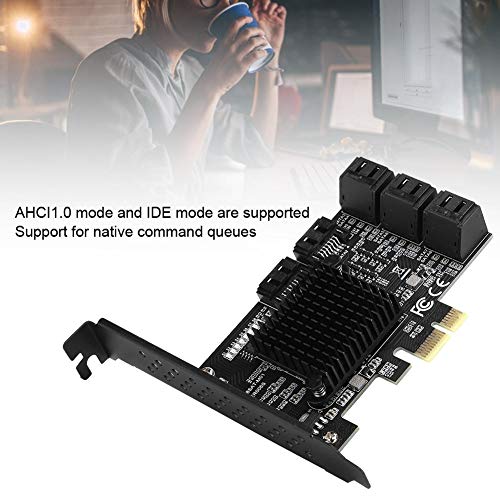 EBTOOLS 8 Port PCI E to SATA3.0 Controller, PCI Express to SATA3.0 8 Port SATA III Expansion Controller Card Adapter - Image 3