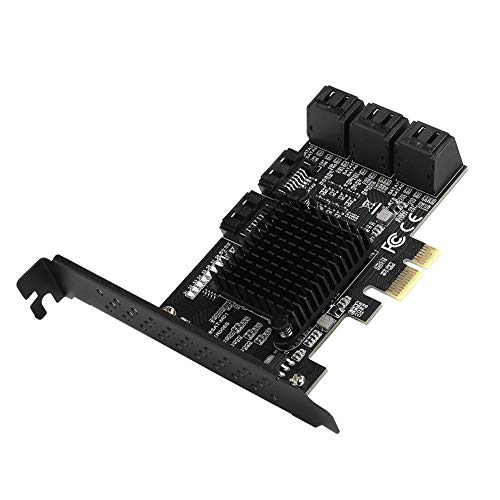 EBTOOLS 8 Port PCI E to SATA3.0 Controller, PCI Express to SATA3.0 8 Port SATA III Expansion Controller Card Adapter - Image 1