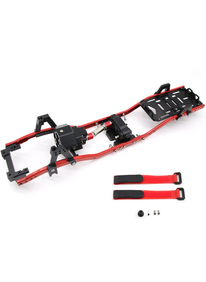 Generic Climbing Car 313mm Wheelbase Metal Frame Front Gearbox CNC Chassis SCX10 Frame Cutting-free Car Shell-Color:Gearbox Base Plate Black  - Image 5