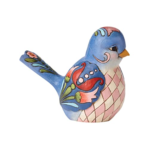Enesco Jim Shore Heartwood Creek Bluebird of Happiness Floral Figurine 4 Inch Multicolor - Image 1