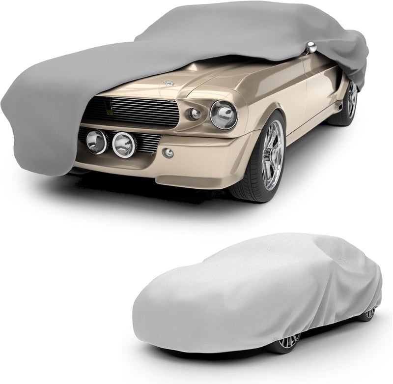 Budge Duro Car Cover Indoor/Outdoor, UV and Water Resistant, Dustproof, Fits Cars up to 170", Gray - Image 1