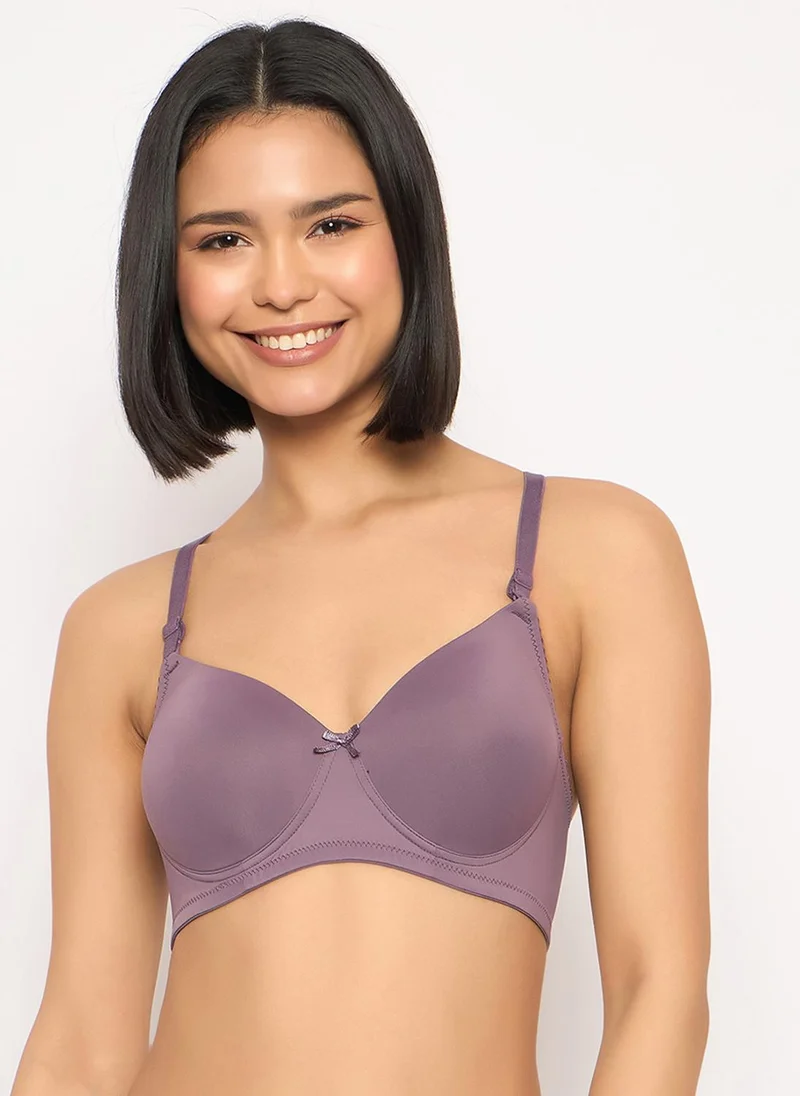 Clovia Clovia Padded Non-Wired Full Coverage Multiway T-shirt Bra in Midnight Lilac