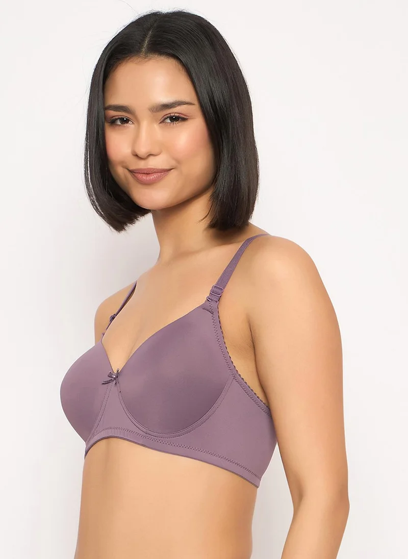 Clovia Purple Clovia Padded Non-Wired Full Coverage Multiway T-shirt Bra in Midnight Lilac for Women | Best Price UAE
