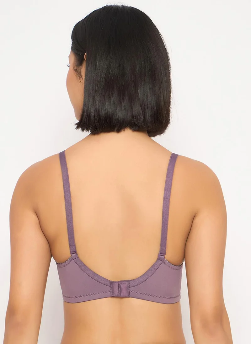 Clovia Purple Clovia Padded Non-Wired Full Coverage Multiway T-shirt Bra in Midnight Lilac for Women | Best Price UAE