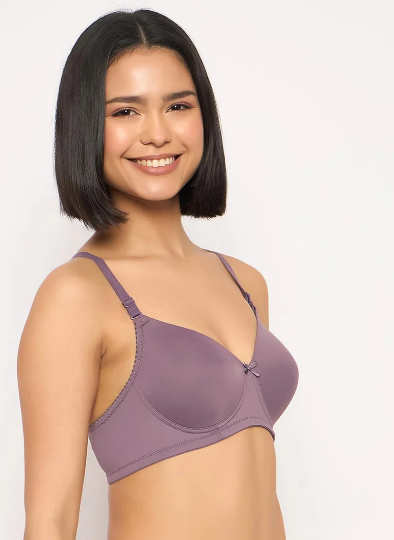 Clovia Purple Clovia Padded Non-Wired Full Coverage Multiway T-shirt Bra in Midnight Lilac for Women | Best Price UAE