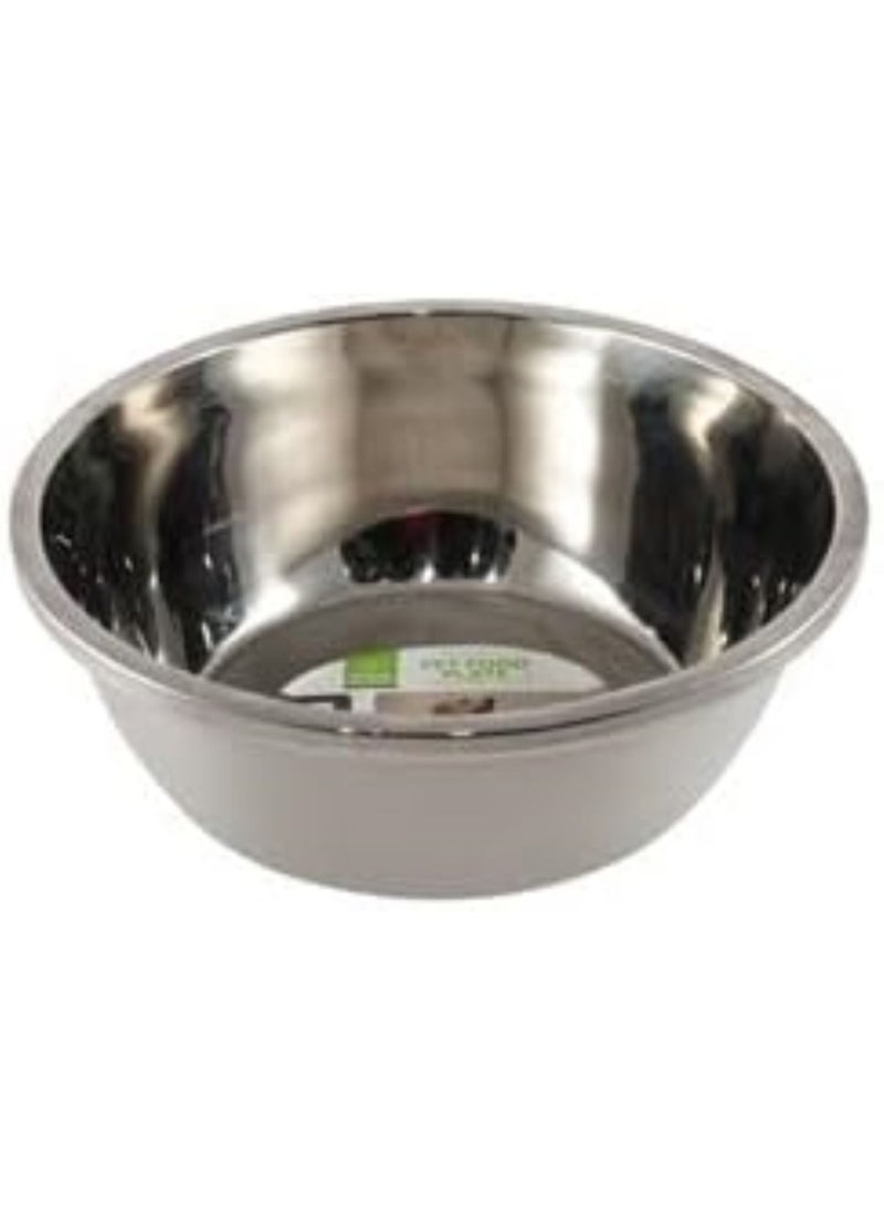 وعاء نونبيل متوسط فضي مقاوم للصدأ 400 مل للحيوانات الأليفة