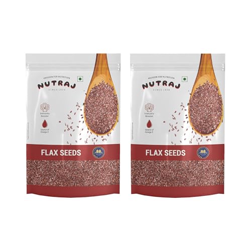 Nutraj Flax Seeds 400g (200g x 2) Pouch | Alsi Beej | Seeds for Eating | Seed Cycling - Image 1