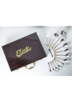Electus 72-Piece Stainless Steel Cutlery Set Silver/Gold, Service for 12  - Image 2