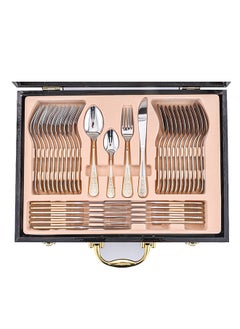 Electus 72-Piece Stainless Steel Cutlery Set Silver/Gold, Service for 12  - Image 5