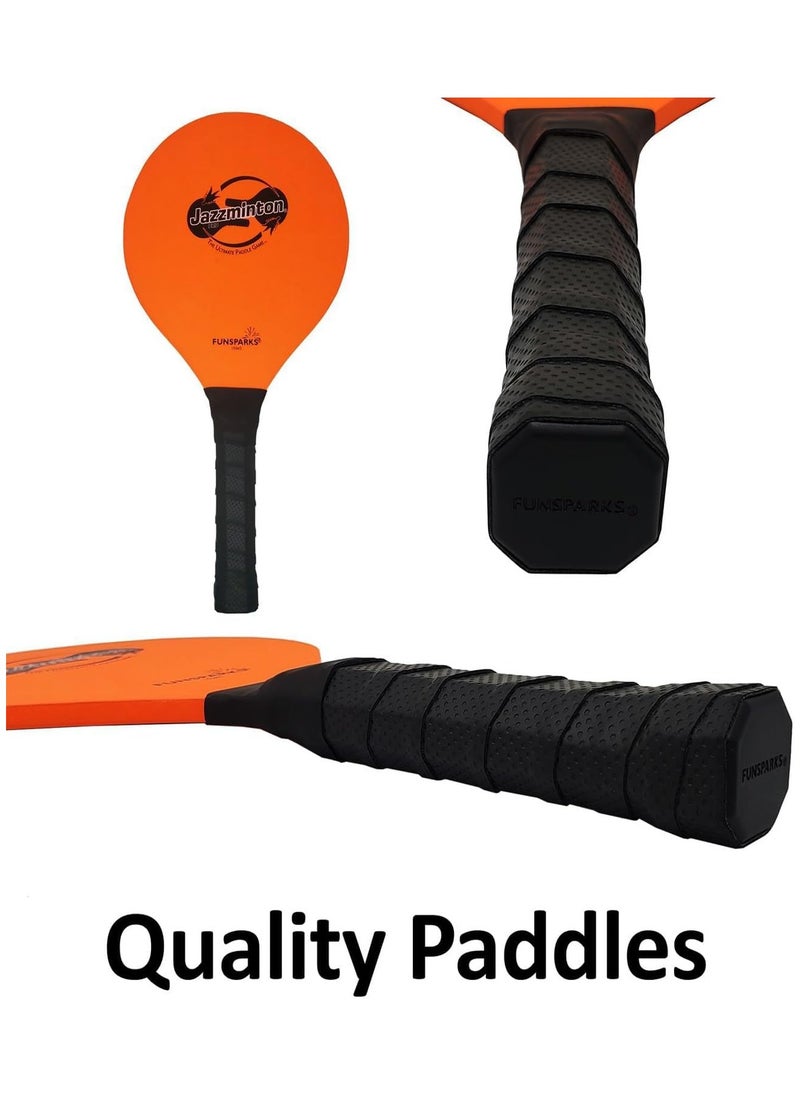 Generic - JAZZMINTON Sport Portable Game Set, Indoor & Outdoor No Boundaries Play Set with Net, 2 Paddles, 8 Birdies, Carrying Bag, Similar to Pickleball, Badminton and Tennis with A Whole New Spin On It - Image 1