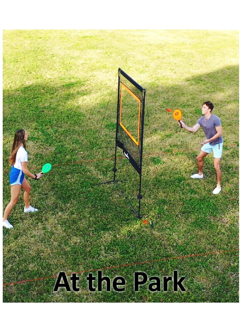 Generic - JAZZMINTON Sport Portable Game Set, Indoor & Outdoor No Boundaries Play Set with Net, 2 Paddles, 8 Birdies, Carrying Bag, Similar to Pickleball, Badminton and Tennis with A Whole New Spin On It - Image 1