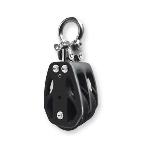 RiaYer 50mm Double Sheave Fixed Head Sailing Block Marine Grade Pulley with T316 Stainless Steel Construction 3100 lbs Breaking Load Fits 12 12mm Line Professional Boat HardwareHL002 - Image 1