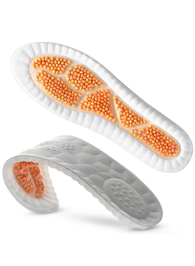 KASTWAVE Shoe Insoles Men and Women,4D Popcorn Work Comfort Insoles for Work Boot and Shock Absorption, Arch Support,Best Insoles for Standing All Day, Shoe Inserts for Foot Pain Relief - Image 1
