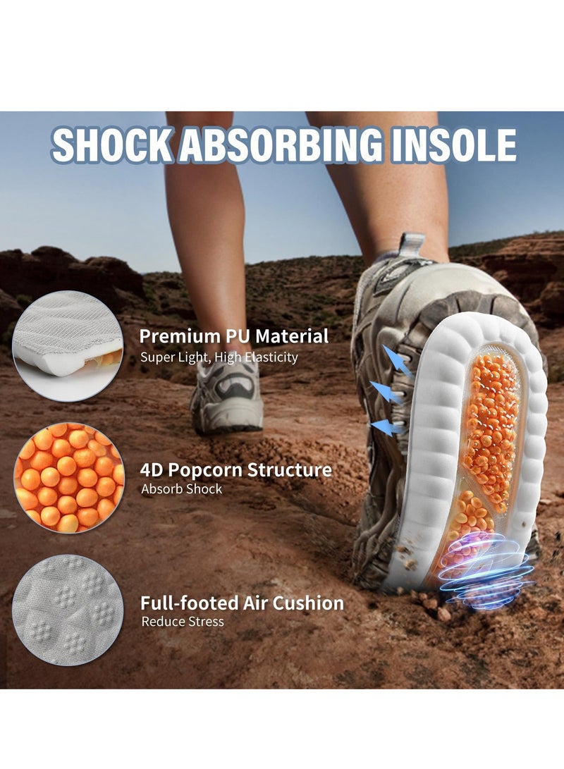 KASTWAVE Shoe Insoles Men and Women,4D Popcorn Work Comfort Insoles for Work Boot and Shock Absorption, Arch Support,Best Insoles for Standing All Day, Shoe Inserts for Foot Pain Relief - Image 2