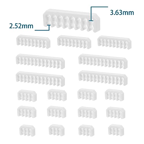 FormulaMod Cable Comb Kit for Power Cable,Sleeve Management Tools Wire Organizer Comb Includes 4x24 P+4x16P+12x8P+4x6P Computer Case Water Cooling Cable Organizer(White) - Image 3