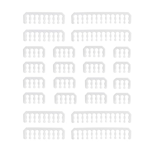 FormulaMod Cable Comb Kit for Power Cable,Sleeve Management Tools Wire Organizer Comb Includes 4x24 P+4x16P+12x8P+4x6P Computer Case Water Cooling Cable Organizer(White) - Image 1