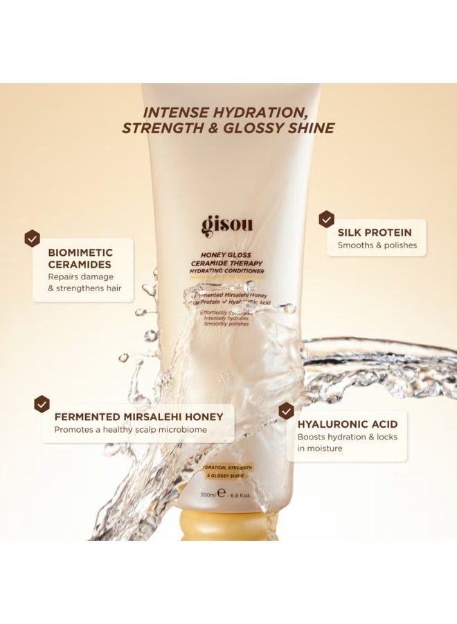 Gisou Honey Gloss Ceramide Therapy Hydrating Conditioner 200ml - Image 2