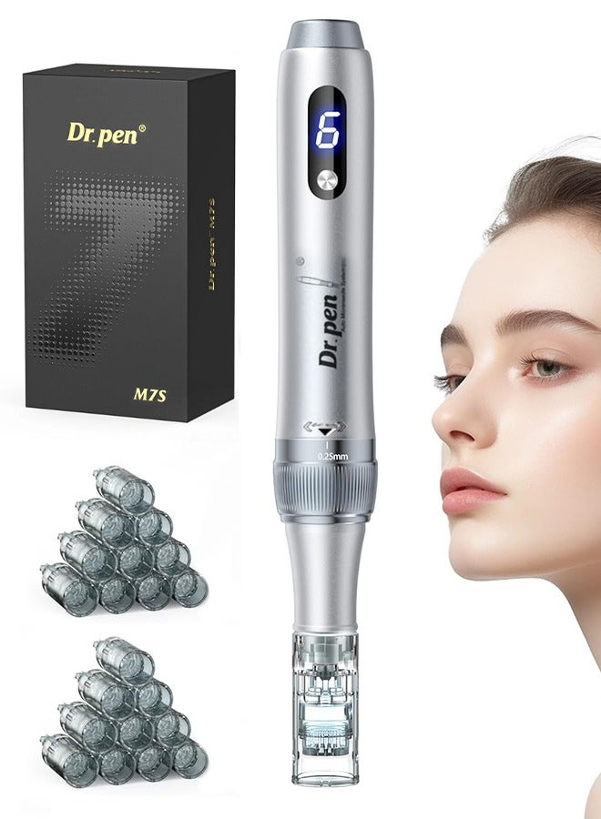 Dr.pen Dr.Pen M7S Microneedle Roller Kit – Home Acne Scar & Hair Growth Treatment | 20x36 Needles, M8 Cartridge Compatible  - Image 1
